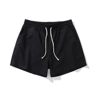 亚麻短裤男士三分裤 高档纯色时尚休闲短裤男士透气舒服3分裤棉麻