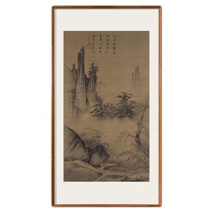 南宋 马远《踏歌图》 客厅餐厅装饰画中古风高级感艺术新中式挂画