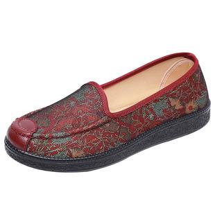 老北京布鞋春秋老人鞋女民族风复古绣花鞋中老年妈妈鞋平底奶奶鞋