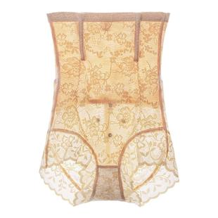 蕾丝薄款高腰后脱式收腹裤强力收小肚子塑身内裤女束腰美体提臀裤