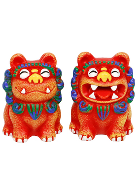 狮三百®狮圆圆小狮子现代简约客厅桌面动物摆件送礼树脂创意开运