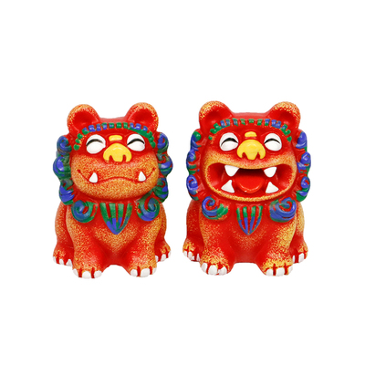狮三百®狮圆圆小狮子现代简约客厅桌面动物摆件送礼树脂创意开运