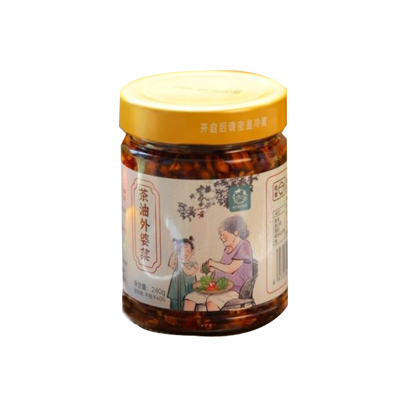 纯素茶油外婆菜下饭菜瓶装无五辛