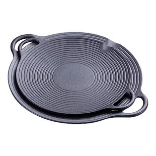 铸铁烤盘家用韩式煎烤肉专用盘户外卡式炉电磁炉不粘锅燃气铁板烧