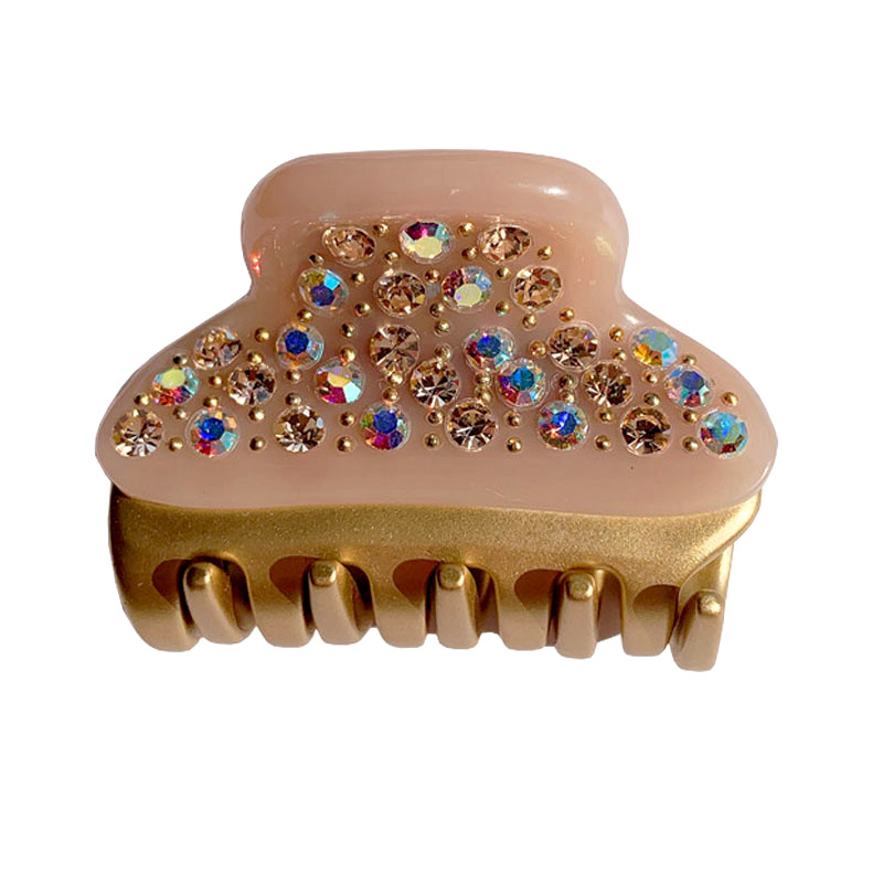 新品明星同款旺多姆抓夹专柜款3/4.5cm中号满钻爪夹网红发饰