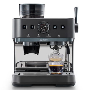 【政府补贴】Barsetto百胜图03咖啡机家商用意式半自动研磨一体机