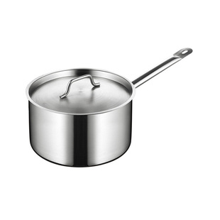 不锈钢厚底汤锅商用酒店专用西餐烘焙奶锅熬酱小锅高加厚复底汁锅