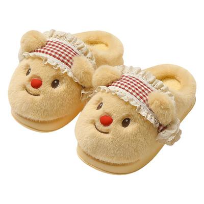 小熊棉拖鞋女款秋冬毛绒保暖
