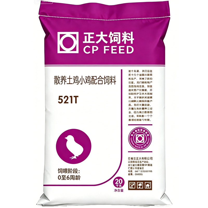 正大散养鸡土鸡小鸡饲料521T颗粒开口料专用育雏料40斤鸡鸭鹅通用