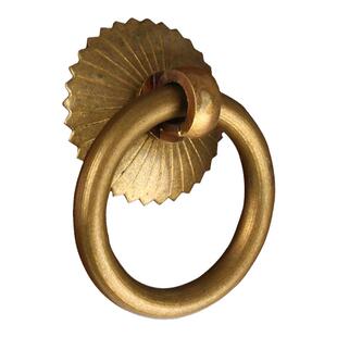 纯铜中药柜抽屉铜拉手中式仿古柜门简约铜拉环茶叶陶瓷罐铜把手