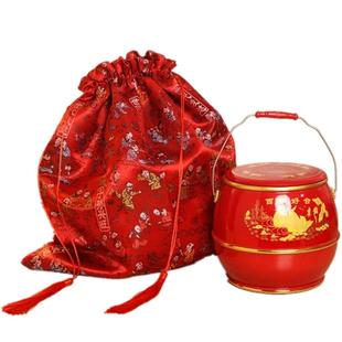 装子孙桶的袋子和装子孙五宝的果子袋装红枣花生桂圆莲子布艺传代