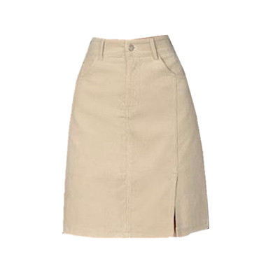 中裙A字韩版条绒复古咖色半身裙