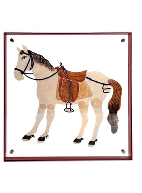 LIVETAI非遗手工马年皮影摆件