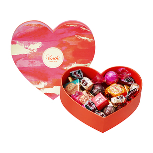 Venchi巧克力心形礼盒进口闻绮高端零食情人节送礼生日礼物