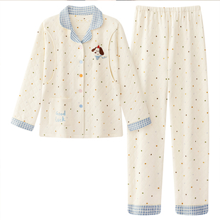 空气棉夹层月子服秋冬季纯棉产后孕妇哺乳睡衣春秋产妇3月份4住院