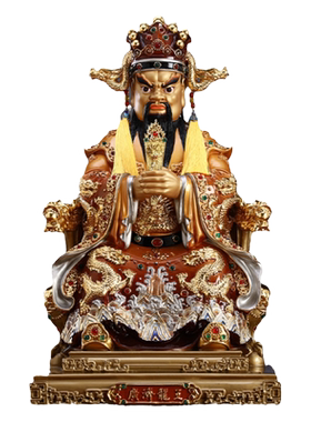 铜雕五台山广济龙王五爷财神像