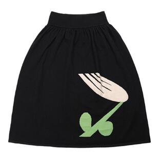 QUORRA S CHORD原创设计针织提花松紧腰保暖伞裙半身裙蓬蓬裙