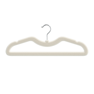 快乐鱼短颈植绒衣架无痕防滑缩脖子衣撑家用晾挂衣服架整理师专用