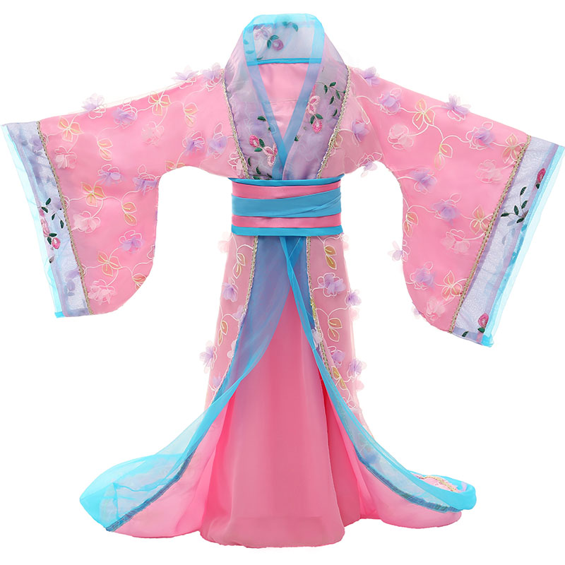 儿童贵妃古装女童宫廷拖尾女孩公主仙女古代衣服国潮走秀古风服装