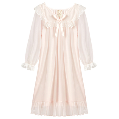 RoseTree蕾丝V领甜美公主睡裙