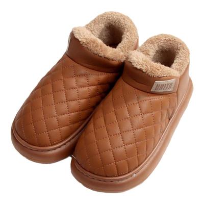 棉拖鞋女冬季包跟男款加绒加厚可外穿厚底防水防滑居家棉鞋2024新