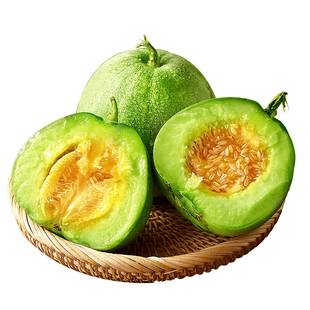 绿宝甜瓜新鲜水果当季整箱包邮香瓜5斤脆甜绿宝石现摘大果头茬蜜