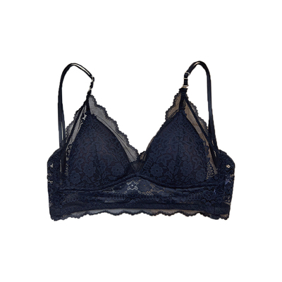 薄款法式蕾丝三角杯美背内衣套装