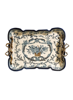 茱莉安陶瓷装饰法式手绘托盘