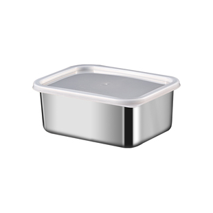 【带盖子】316多用方盘不锈钢保鲜盒海鲜烤箱盘冰箱收纳盒捞汁盒