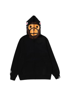 BABYMILO卡通小猴鲨鱼连帽卫衣