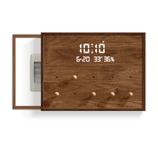 洞洞板电表箱装饰画复古高级感万年历电子时钟配电箱总开关盒遮挡