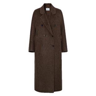 伊芙丽纯驼绒经典版长款双面呢大衣2024秋季新款保暖外套女装