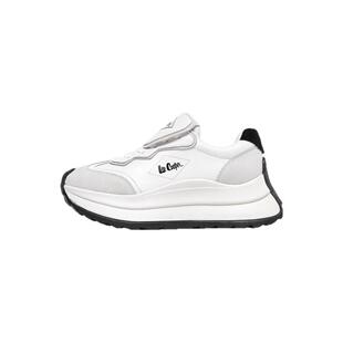 Lee Cooper厚底阿甘鞋女2025春夏新款白色老爹鞋子增高运动休闲鞋