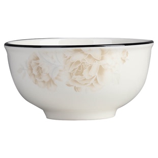 黑线疏影餐具碗盘自由搭配组合家用新款陶瓷碗筷盘子饭碗乔迁套装