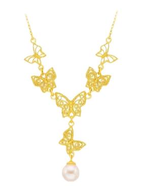 轻奢流苏仿真999足金高级感项链