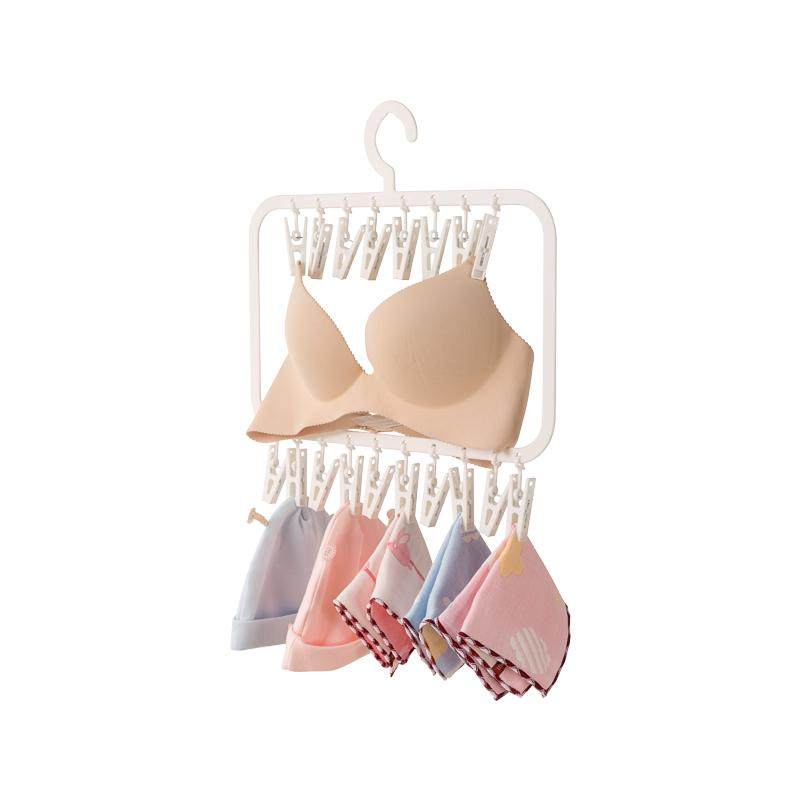 袜子晾衣架多夹子婴儿宝宝专用衣架家用衣柜挂衣多功能阳台收纳架