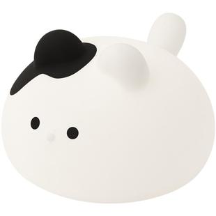 MUID团子猫伴眠灯充电卧室护眼婴儿喂奶可爱床头拍拍灯硅胶小夜灯