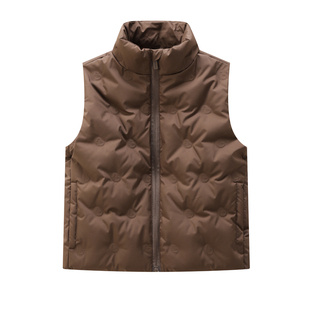 jollybean丨纯色立领儿童羽绒马甲外穿轻薄男女童背心羽绒服秋冬