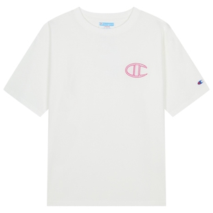 Champion冠军情侣短袖t恤2025夏季新款运动休闲夏季宽松刺绣上衣