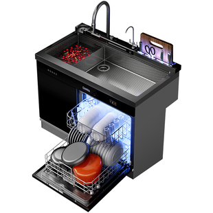 德国CIARRA飞雨水帘集成水槽洗碗机一体14套-AKC10分层洗强排残水