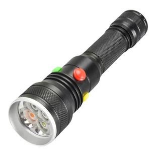 铁路手电筒信号灯三色强光红白绿黄充电超亮远射救生求救专业工具