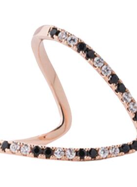 feo欧美风宝石送礼百搭镶钻戒指