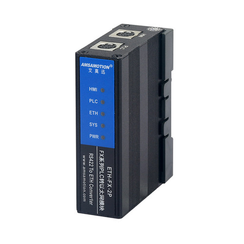 艾莫迅ETH-FX-2P适用三菱PLC转以太网模块FX3U 2N编程口扩展Q通讯