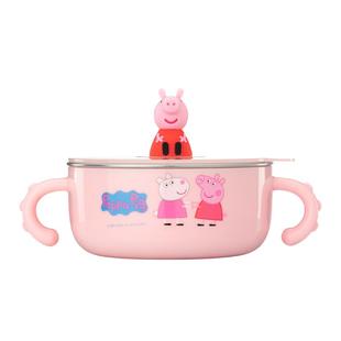 TAFUCO/泰福高小猪佩奇儿童碗316不锈钢注水保温碗防摔辅食碗餐具