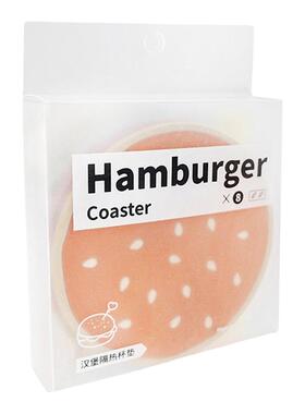 Hamburger Coaster | 汉堡包杯垫套装 咖啡杯隔热垫 创意分层设计