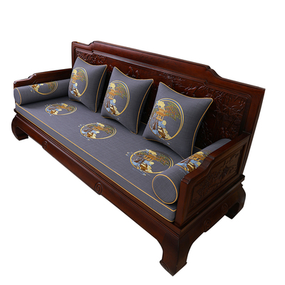 红木沙发坐垫新中式实木沙发垫防滑加硬海绵座垫四季通用沙发坐垫