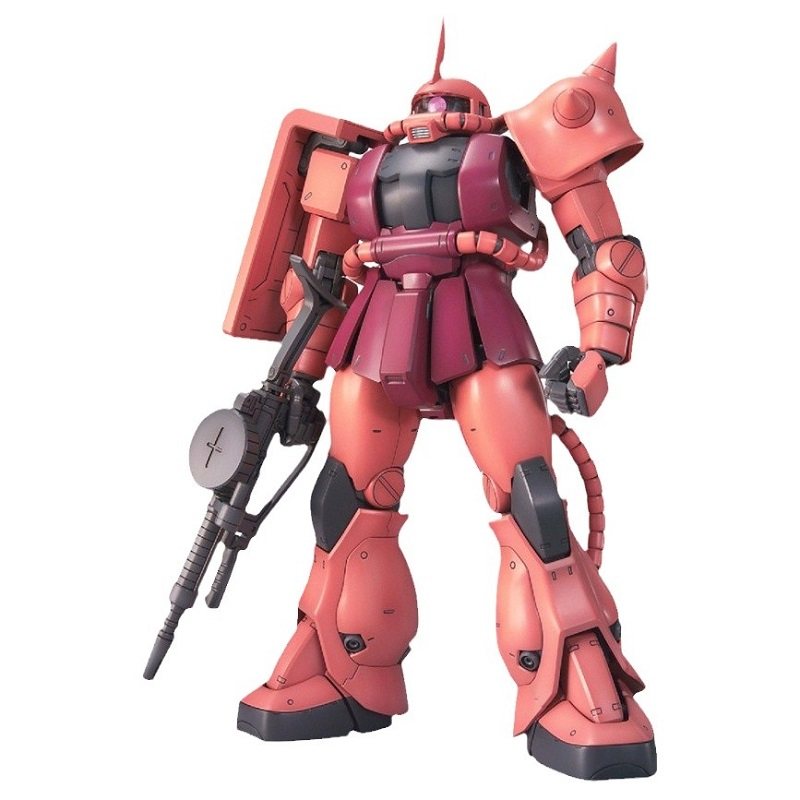 现货万代mg1100夏亚红扎古模型