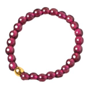 石榴石戒指女男指环尾戒自律朱砂素戒圈情侣对戒999足金黄金戒指