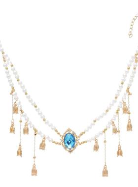 西域异域风公主流苏珍珠额头链