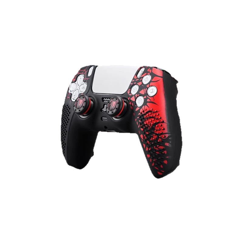 Jemdo锦读适用于索尼PS5游戏手柄硅胶套保护壳防滑防汗情侣配件摇杆帽收纳包30周年黑神话贴纸新年礼物送男友